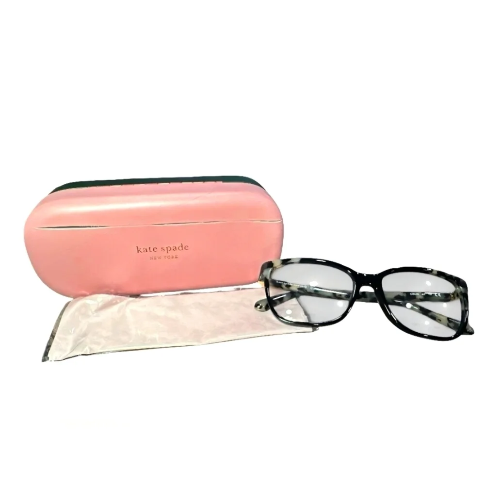 Kate Spade Karlyn Eyeglasses Black White Brown Havana Frames (NWT)